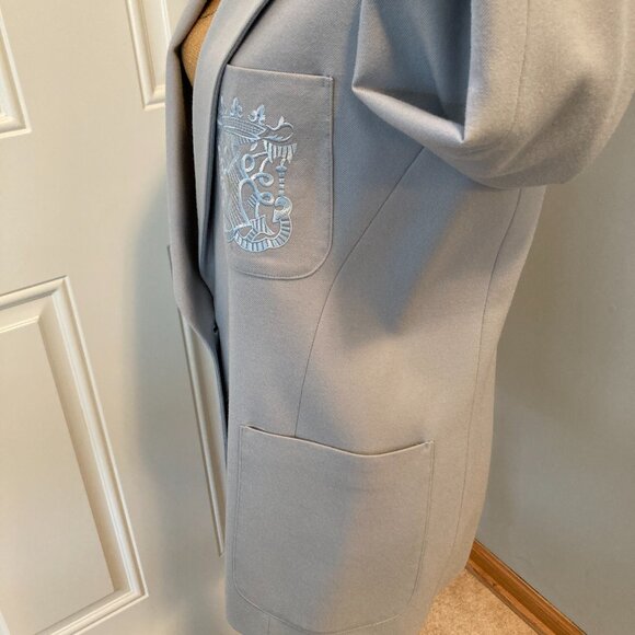 Blue Gray Wool Blazer Jacket EUC Women Size S - Picture 7 of 16